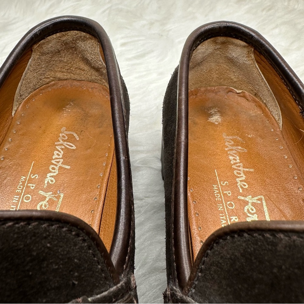 Salvatore Ferragamo Women’s Suede Loafers Size 5.5 - Picture 11 of 12